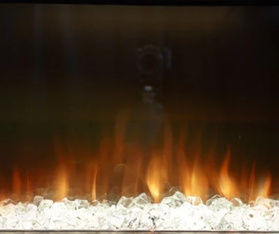 Square Clear Acrylic electric fireplace fuel bed