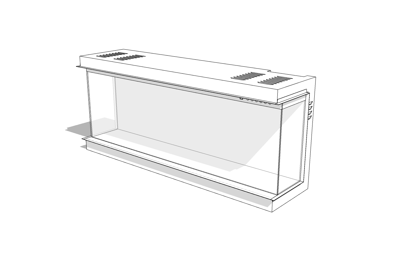 Ambe Multi49 Electric fireplace White Sketch