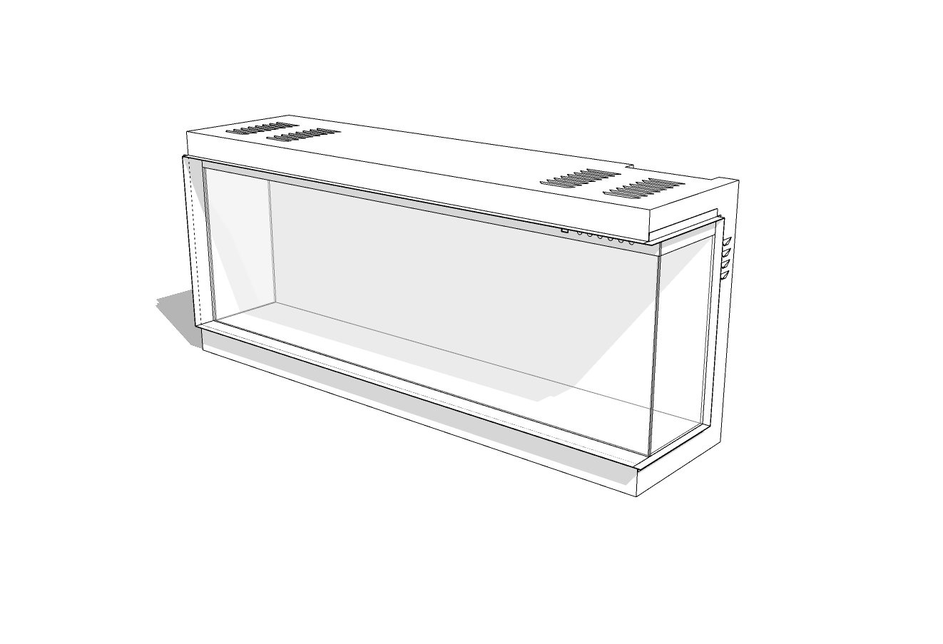 Ambe Multi49 Electric fireplace White Sketch