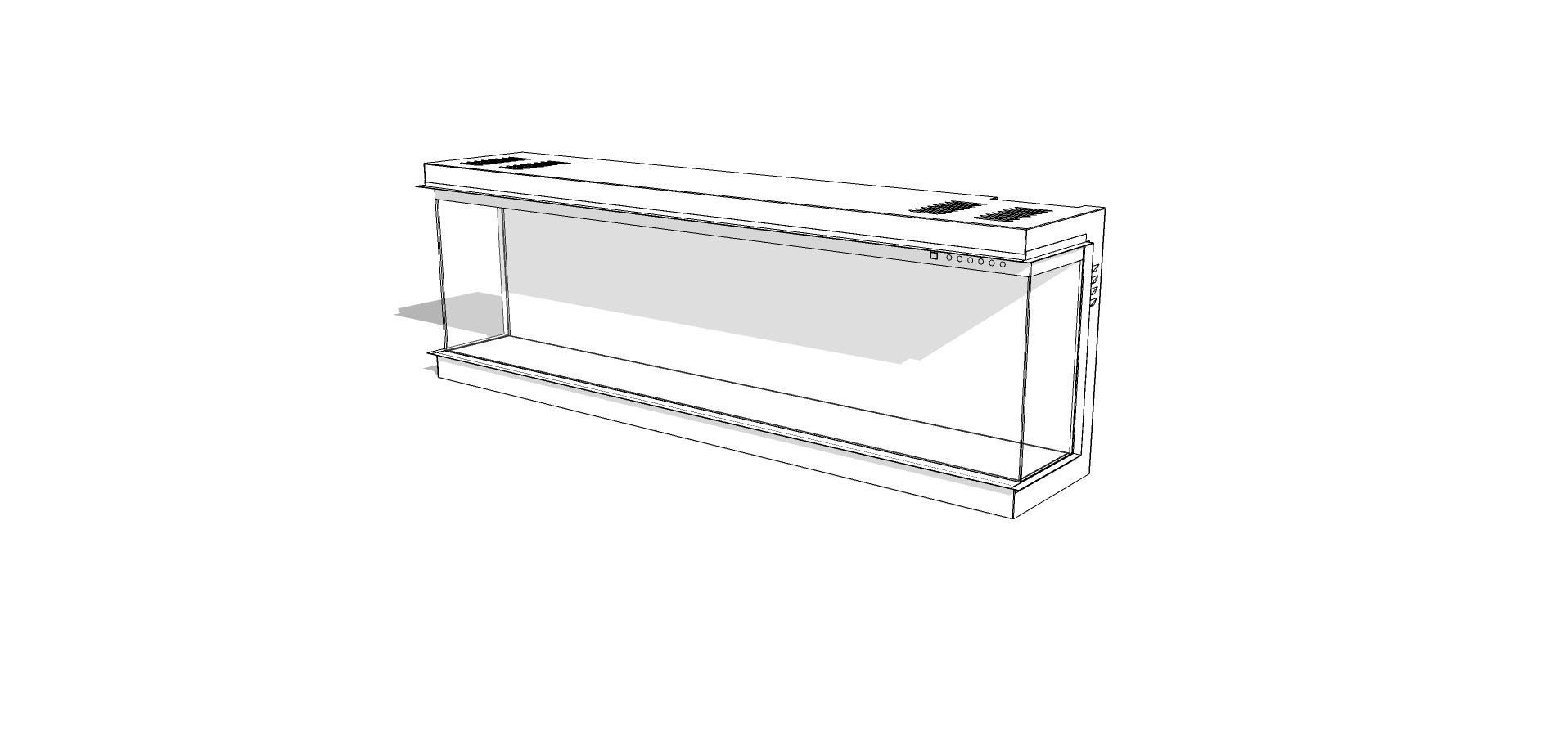 Ambe Multi65 Electric fireplace White Sketch