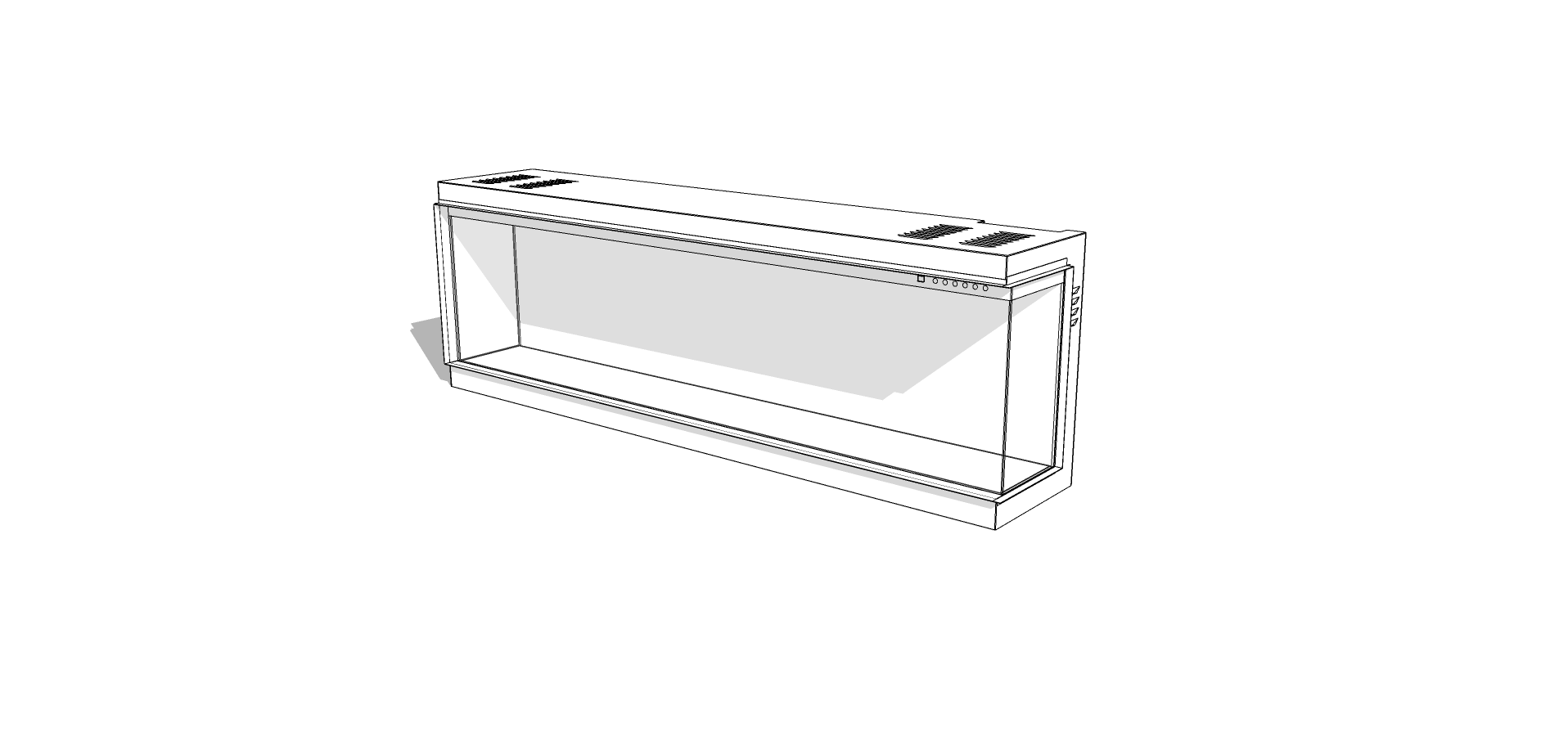 Ambe Multi65 Electric fireplace White Sketch