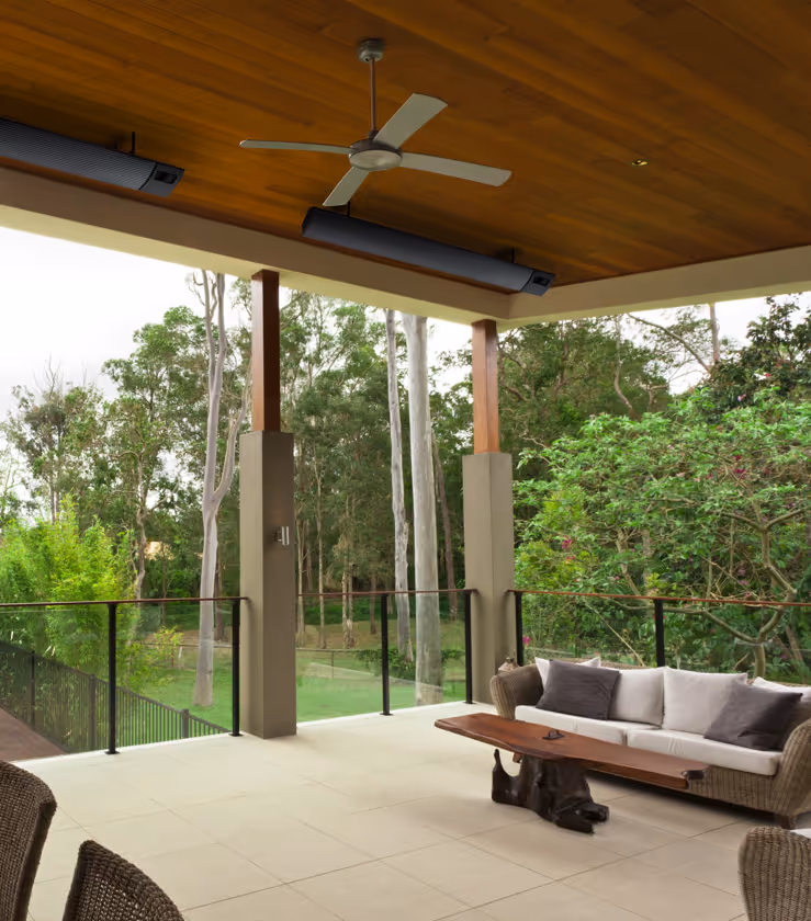 Ambe’s Midnight Series infrared outdoor heaters