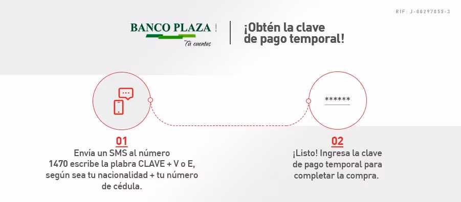 Como obtener clave temporal de Banco Plaza