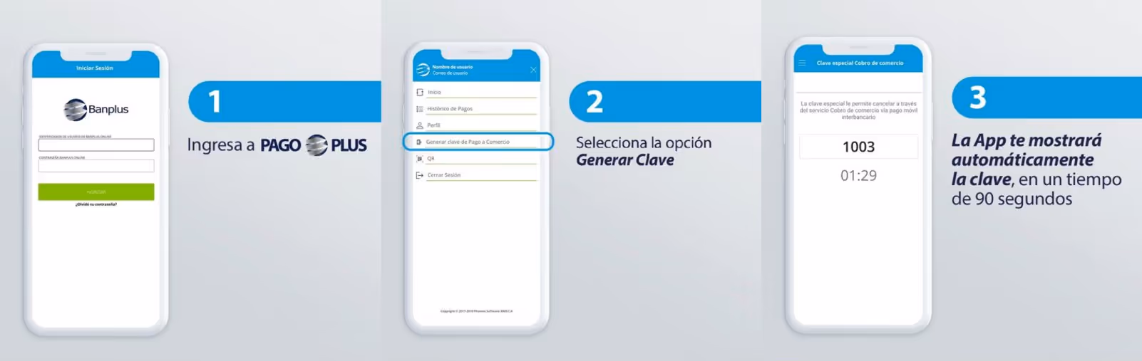Como obtener clave temporal de Banplus
