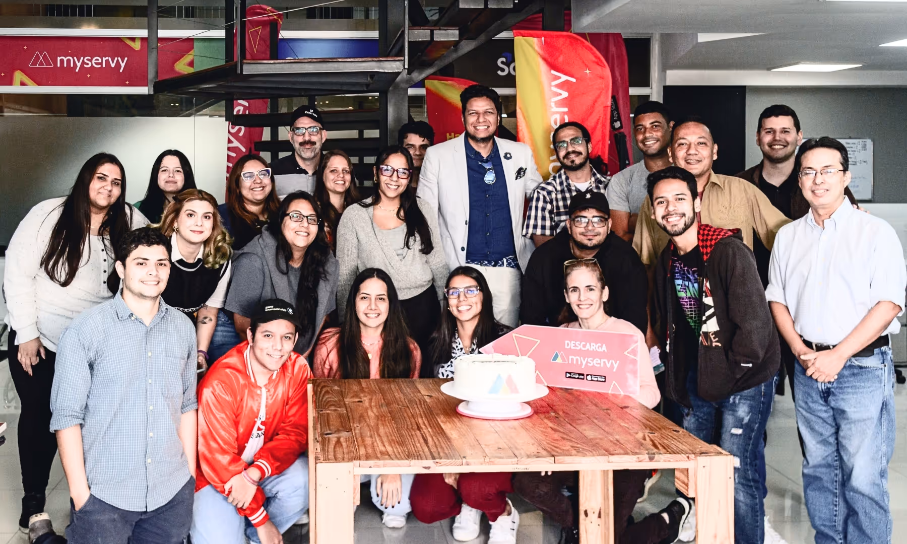 A team photo capturing myservy's multidisciplinary specialists, emphasizing global collaboration and technical expertise.