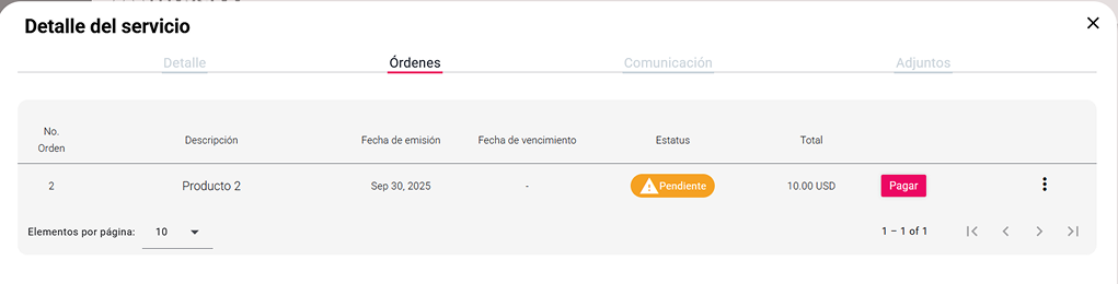 Imagen de detalle de servicios: Orden