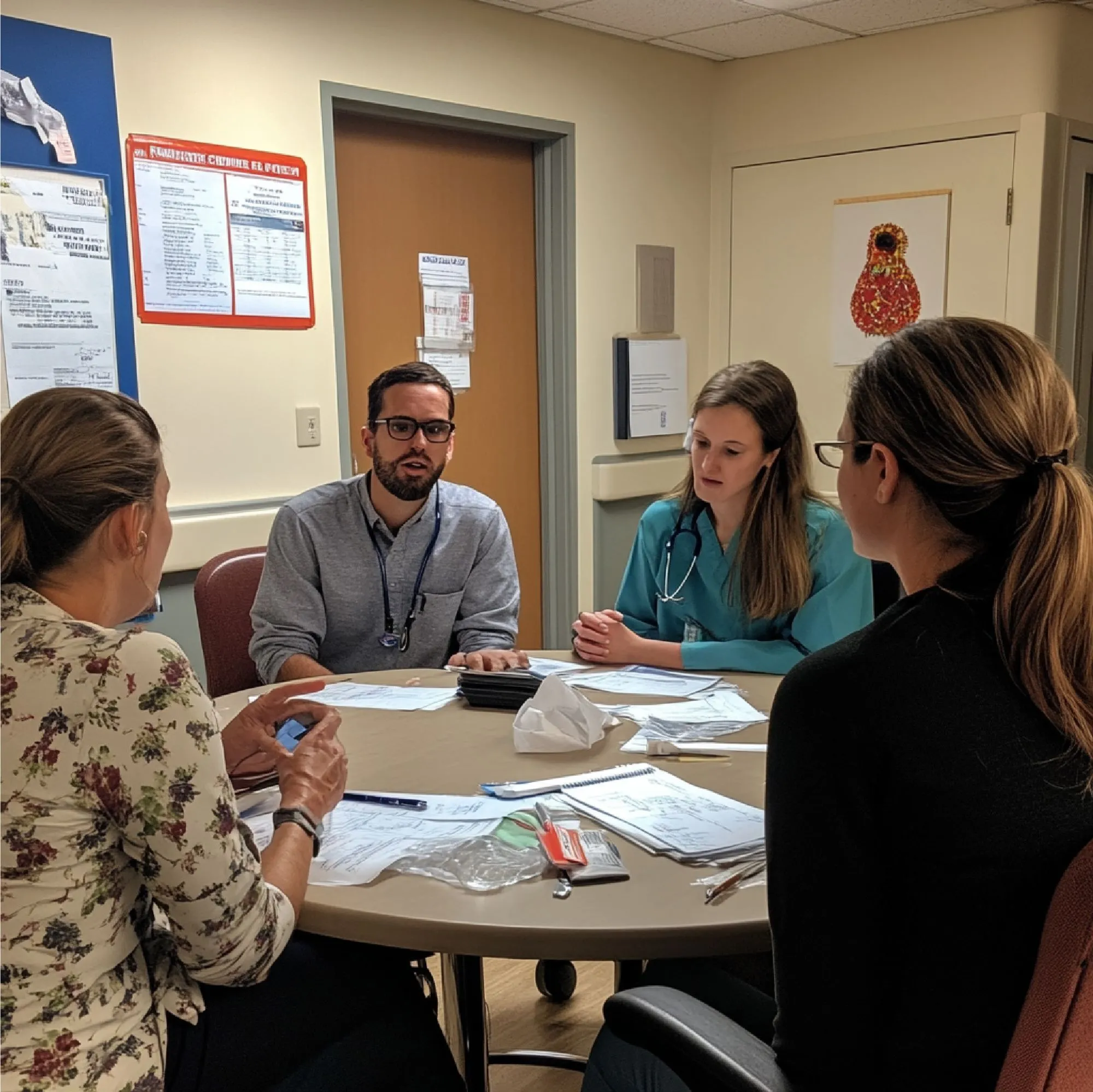 A certified interpreter providing on-site language assistance during a business meeting, ensuring accurate communication.