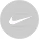 Nike Swoosh logo on a black circular background.