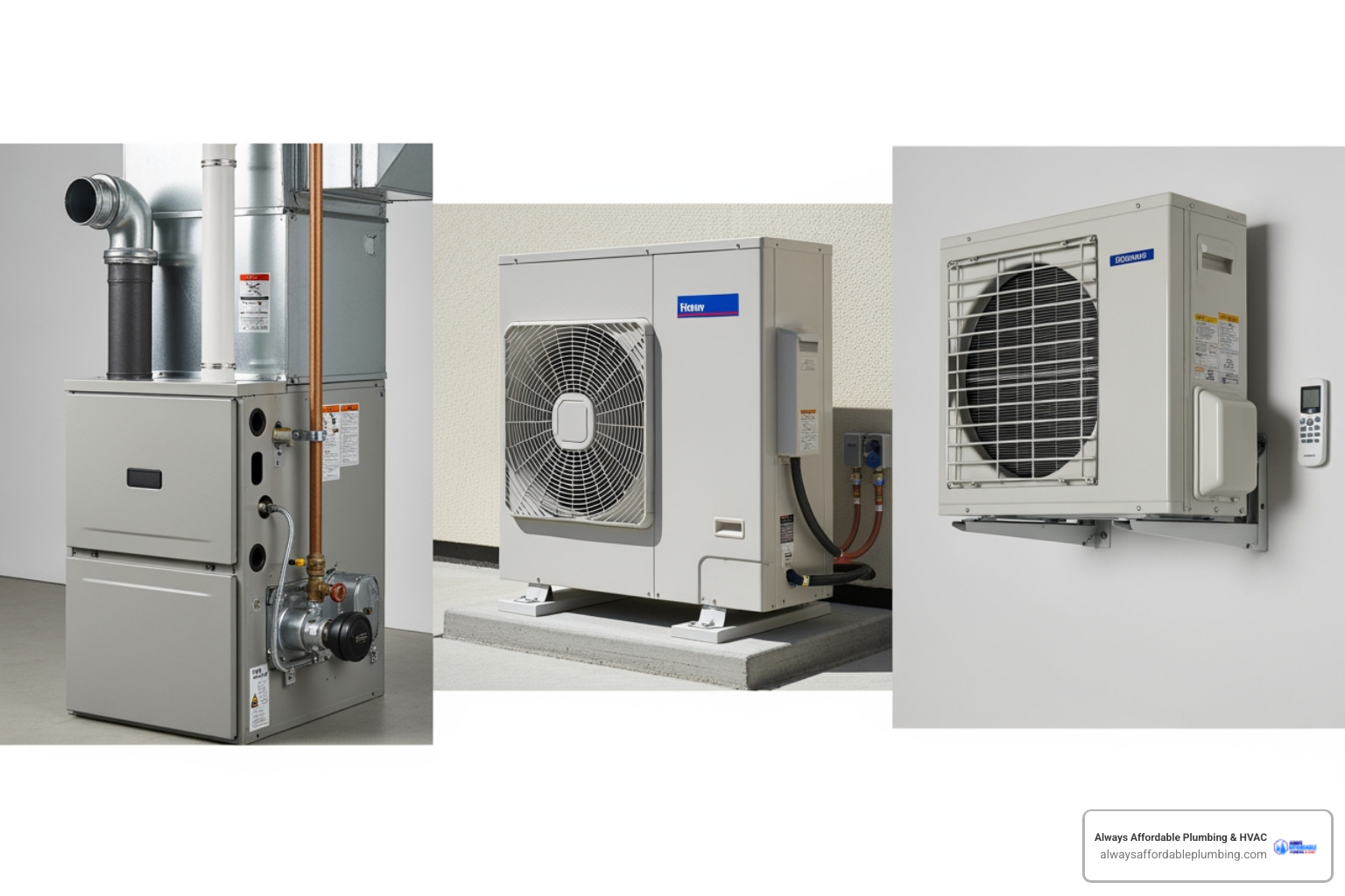Three main types of heating systems: furnace, heat pump, mini-split - heating system setup rancho cordova ca Three main types of heating systems: furnace, heat pump, mini-split - heating system setup rancho cordova ca