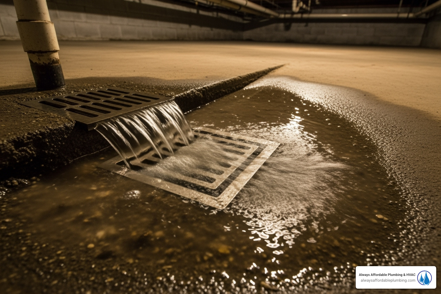 Water backing up in a basement floor drain - sewer blockage removal rancho cordova ca Water backing up in a basement floor drain - sewer blockage removal rancho cordova ca