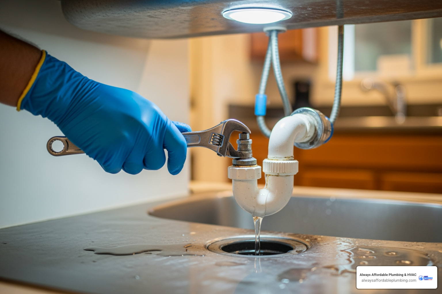 infographic showing home drain system components including kitchen sink trap, bathroom drains, main sewer line connection, and common clog points with labels for each fixture type - Find a plumber for clogged drain repair in Elk Grove, CA."