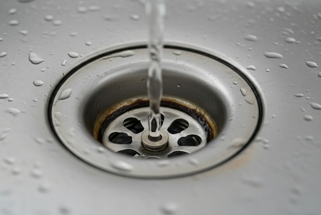 Infographic showing common household drain clog points including kitchen sink with grease buildup, bathroom drain with hair accumulation, toilet with foreign objects, and main sewer line with tree root intrusion, along with warning signs like slow drainage, gurgling sounds, and foul odors - affordable drain cleaning in roseville, ca Infographic showing common household drain clog points including kitchen sink with grease buildup, bathroom drain with hair accumulation, toilet with foreign objects, and main sewer line with tree root intrusion, along with warning signs like slow drainage, gurgling sounds, and foul odors - affordable drain cleaning in roseville, ca