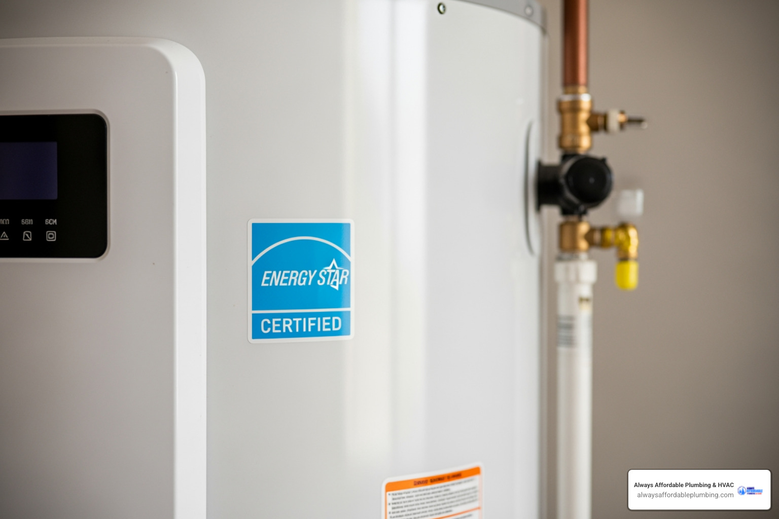 ENERGY STAR certified label on a water heater - best water heater replacement in rocklin, ca