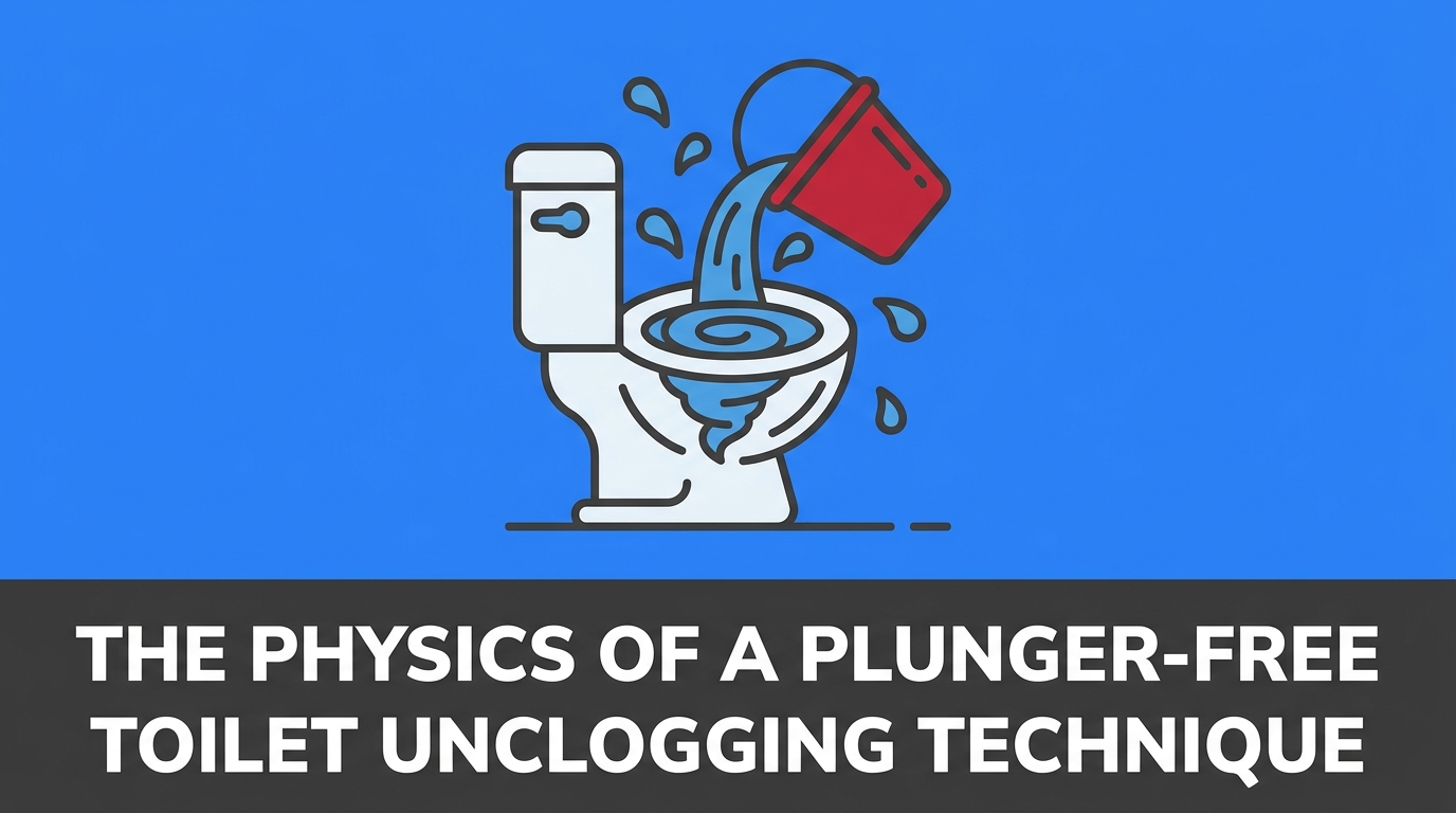 The Physics of a Plunger-Free Toilet Unclogging Technique