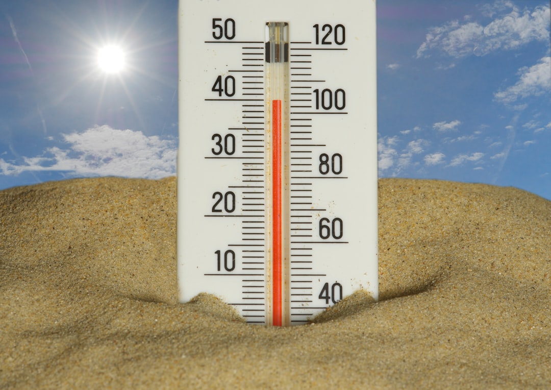 thermometer showing high indoor temperature