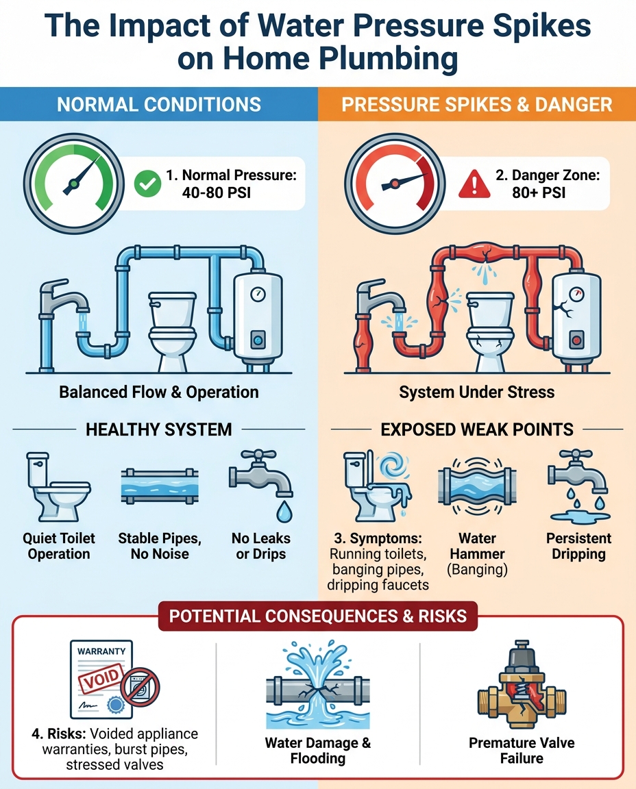 The Impact of Water Pressure Spikes on Home Plumbing