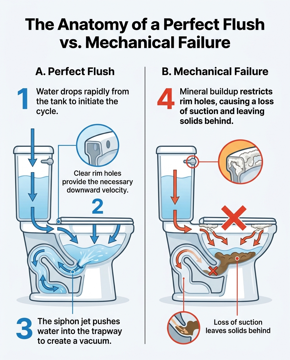 The Anatomy of a Perfect Flush vs. Mechanical Failure