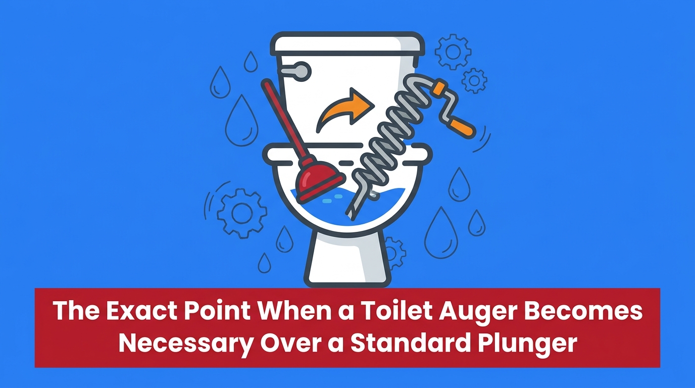The Exact Point When a Toilet Auger Becomes Necessary Over a Standard Plunger