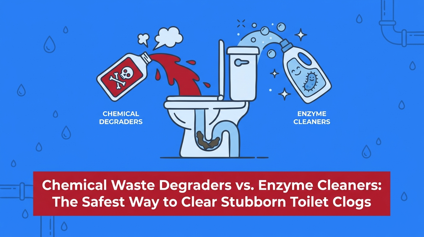Chemical Waste Degraders vs. Enzyme Cleaners for Stubborn Toilet Clogs
