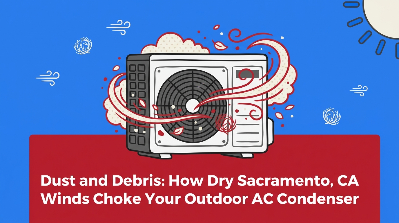 Dust and Debris: How Dry Sacramento Winds Choke Your Outdoor AC Condenser