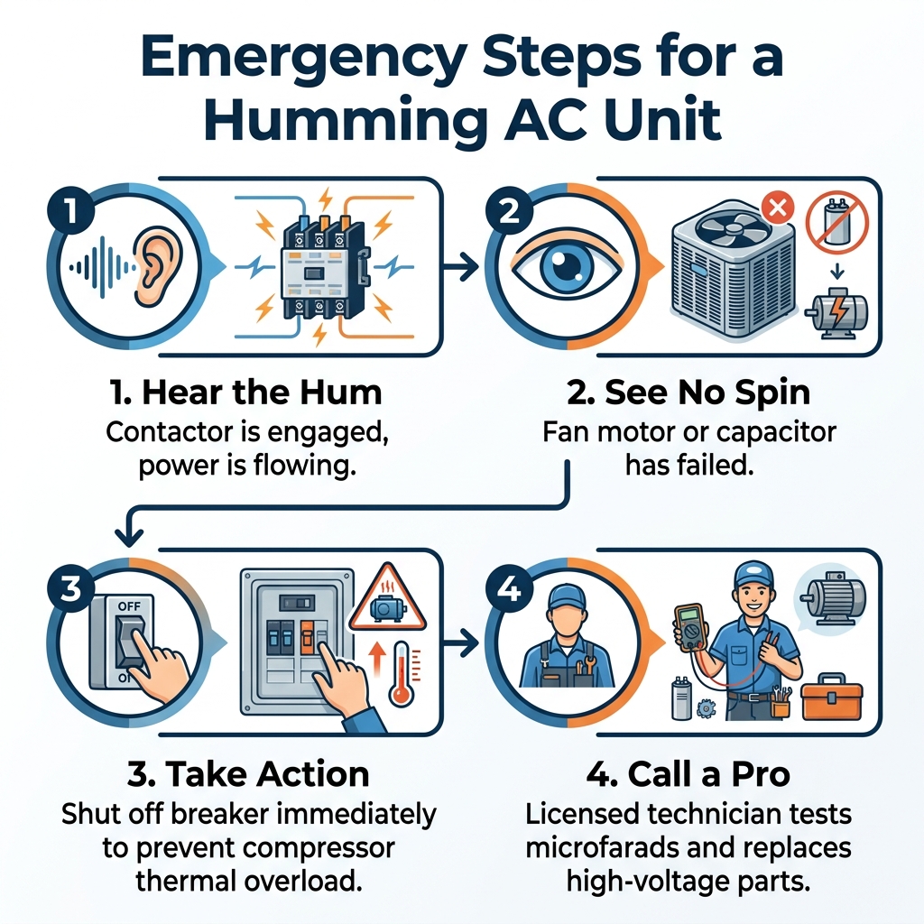 Emergency Steps for a Humming AC Unit