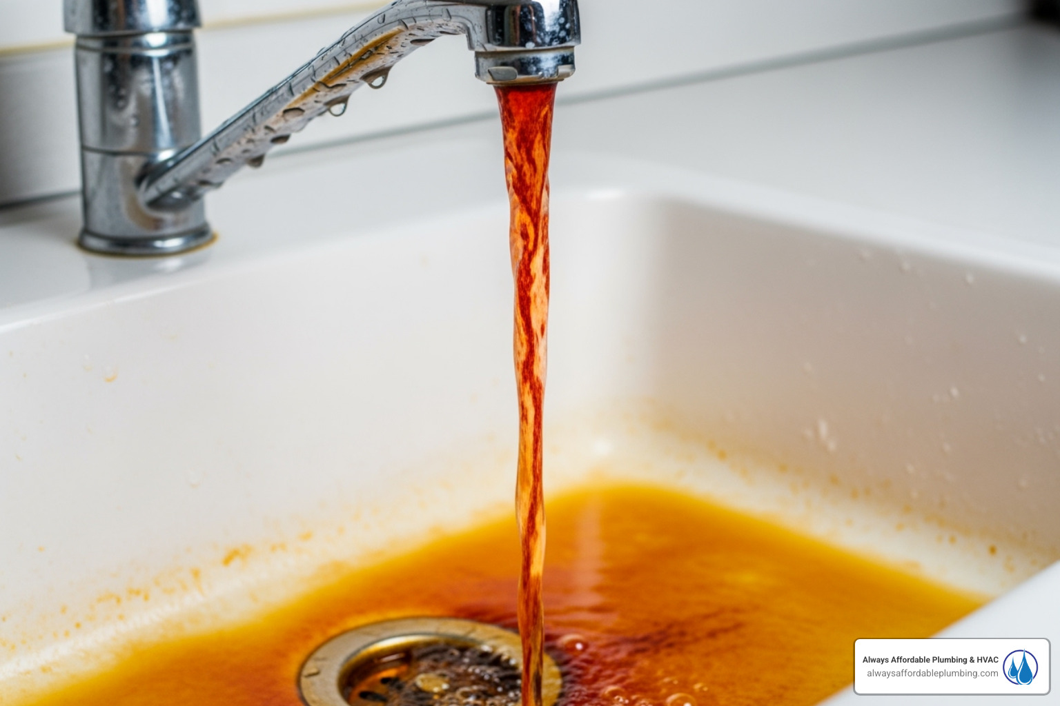 Discolored water coming from a tap - water heater repair sacramento ca