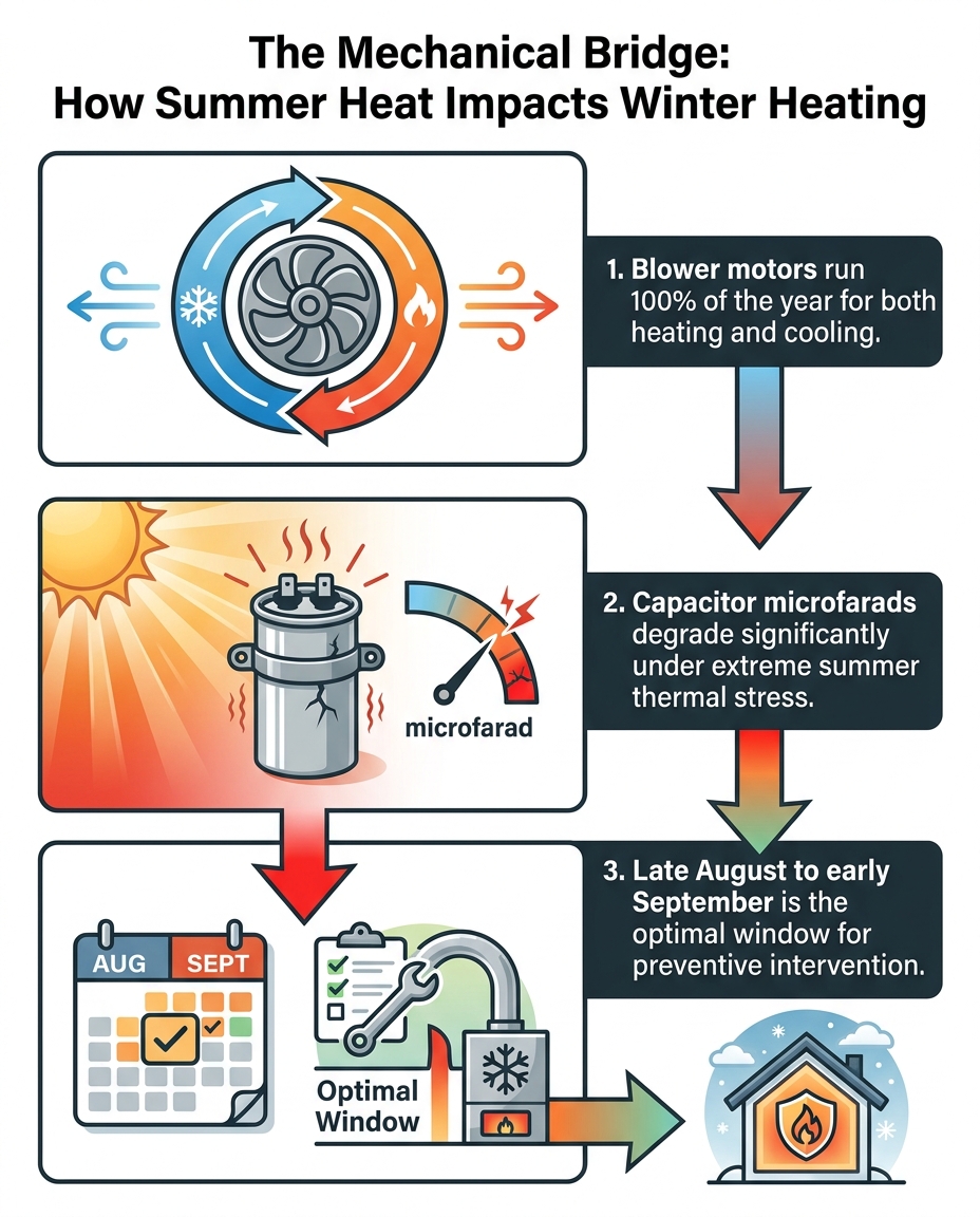 The Mechanical Bridge: How Summer Heat Impacts Winter Heating
