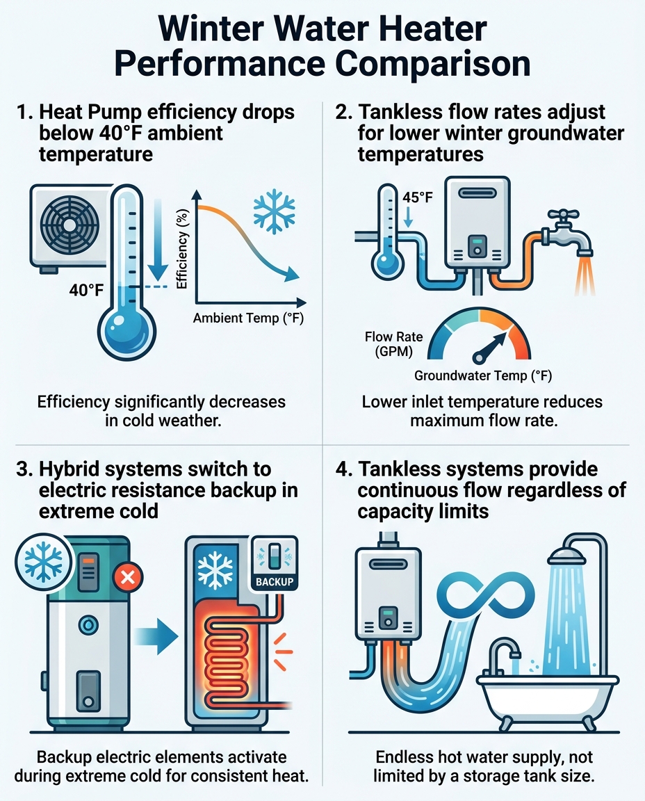 Winter Water Heater Performance Comparison