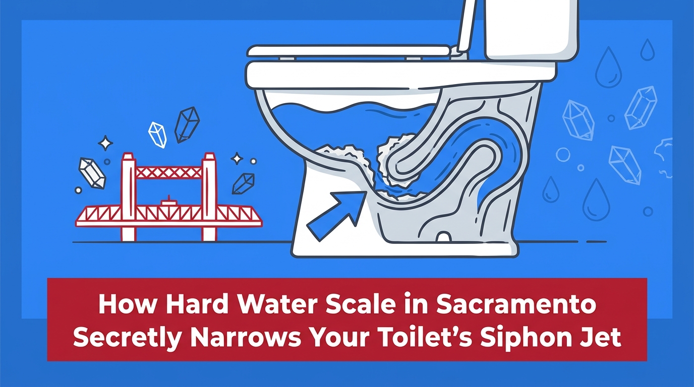 How Hard Water Scale in Sacramento Secretly Narrows Your Toilet's Siphon Jet
