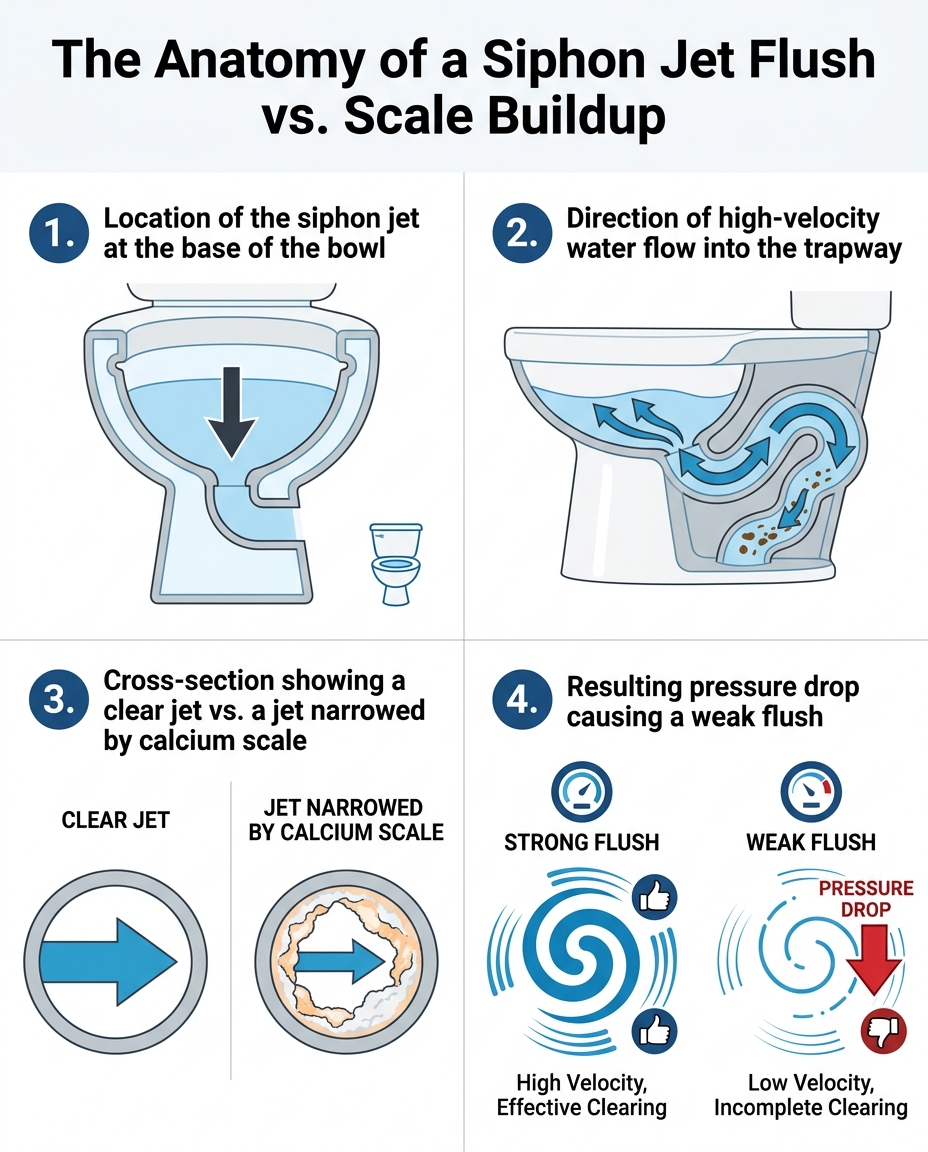 The Anatomy of a Siphon Jet Flush vs. Scale Buildup