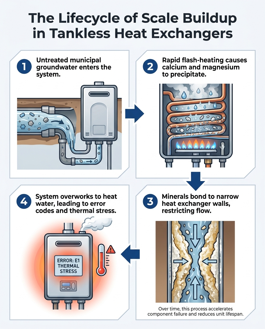 The Lifecycle of Scale Buildup in Tankless Heat Exchangers
