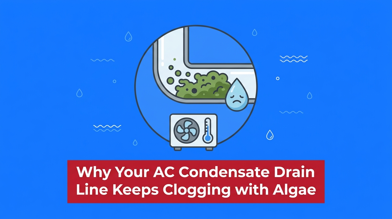 Why Your AC Condensate Drain Line Keeps Clogging with Algae