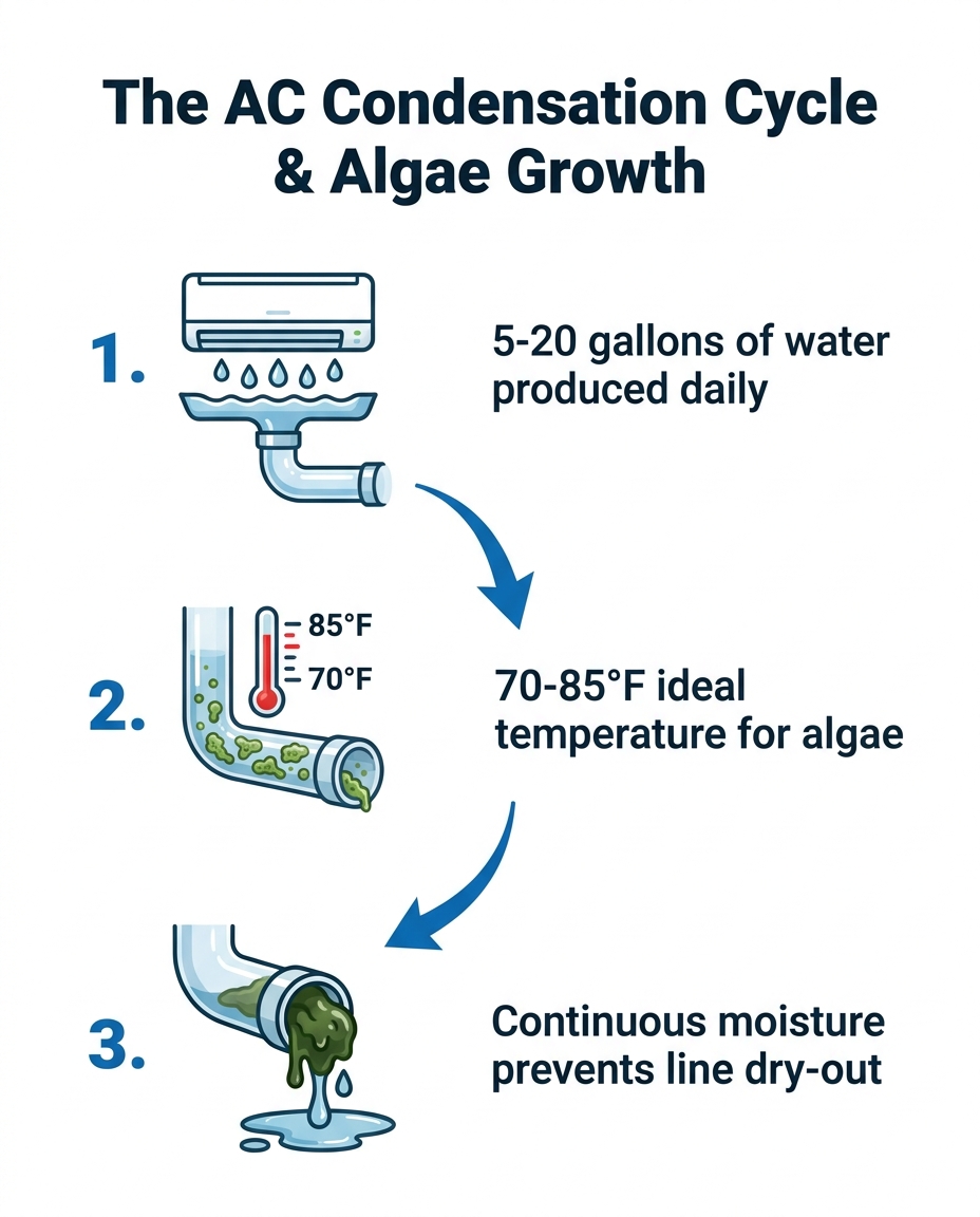The AC Condensation Cycle & Algae Growth