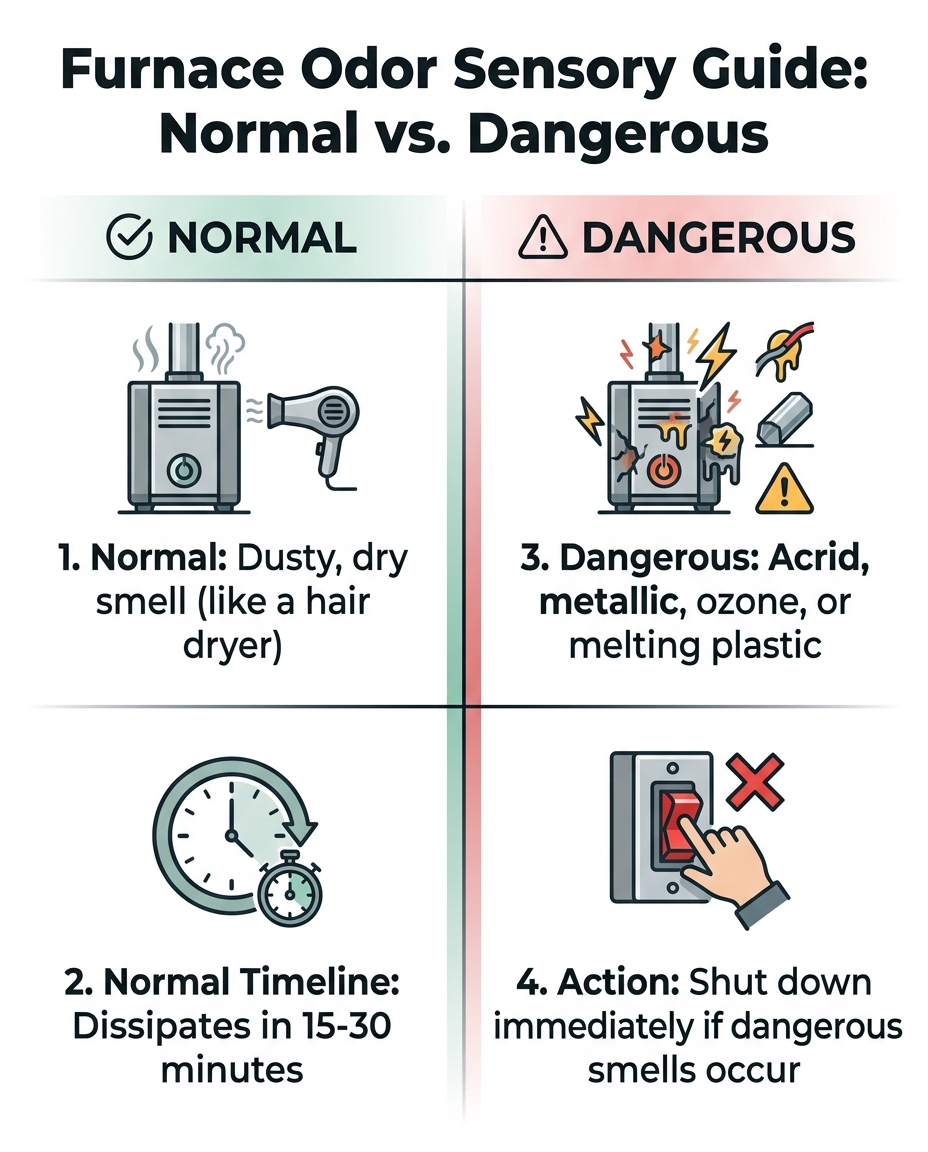 Furnace Odor Sensory Guide: Normal vs. Dangerous