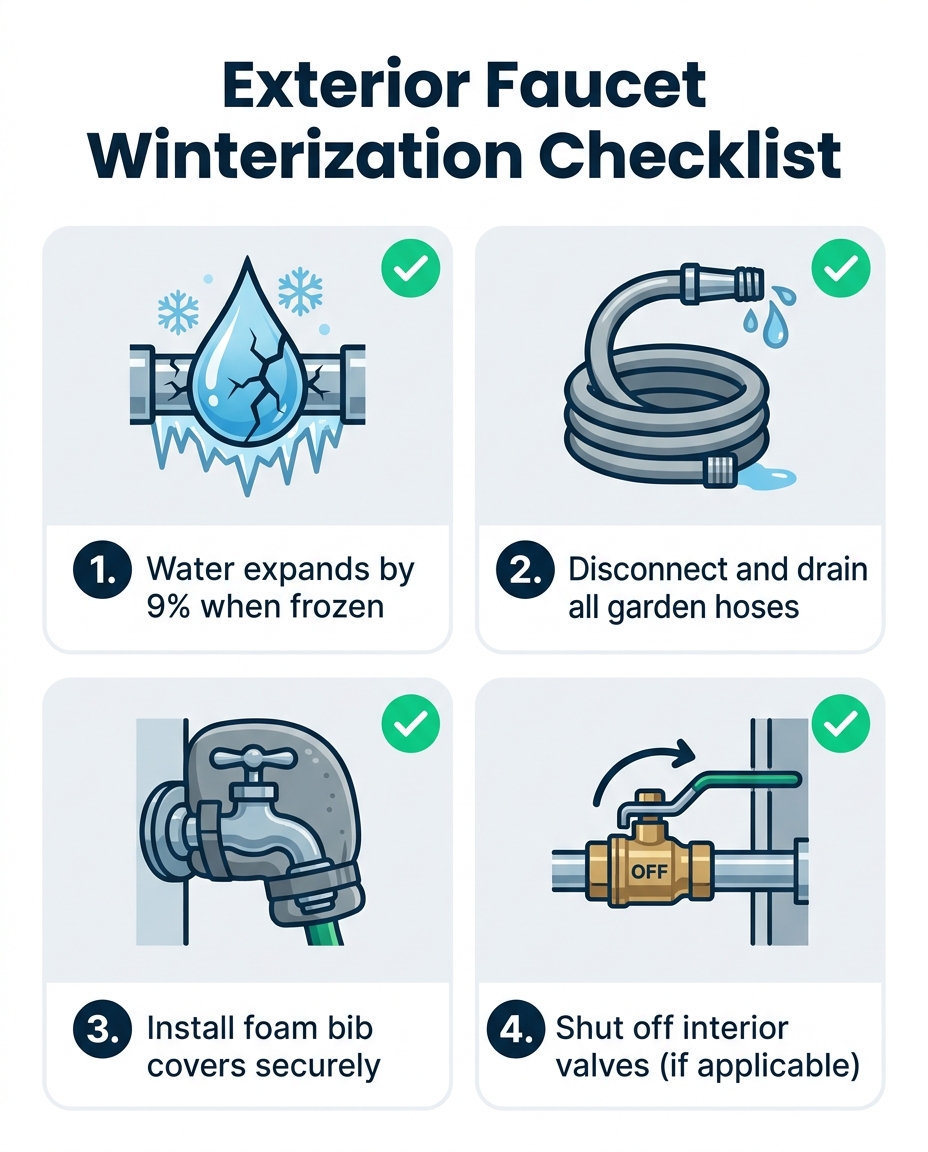 Exterior Faucet Winterization Checklist