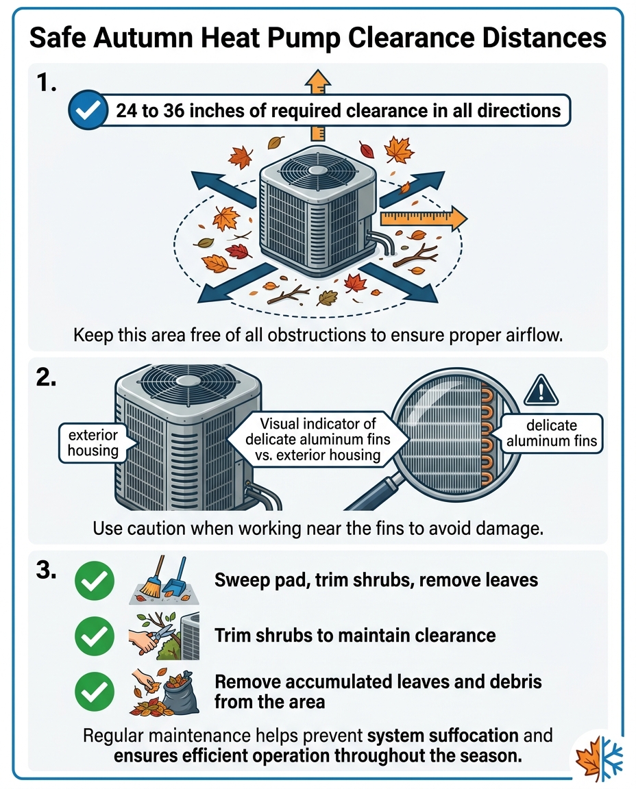 Safe Autumn Heat Pump Clearance Distances