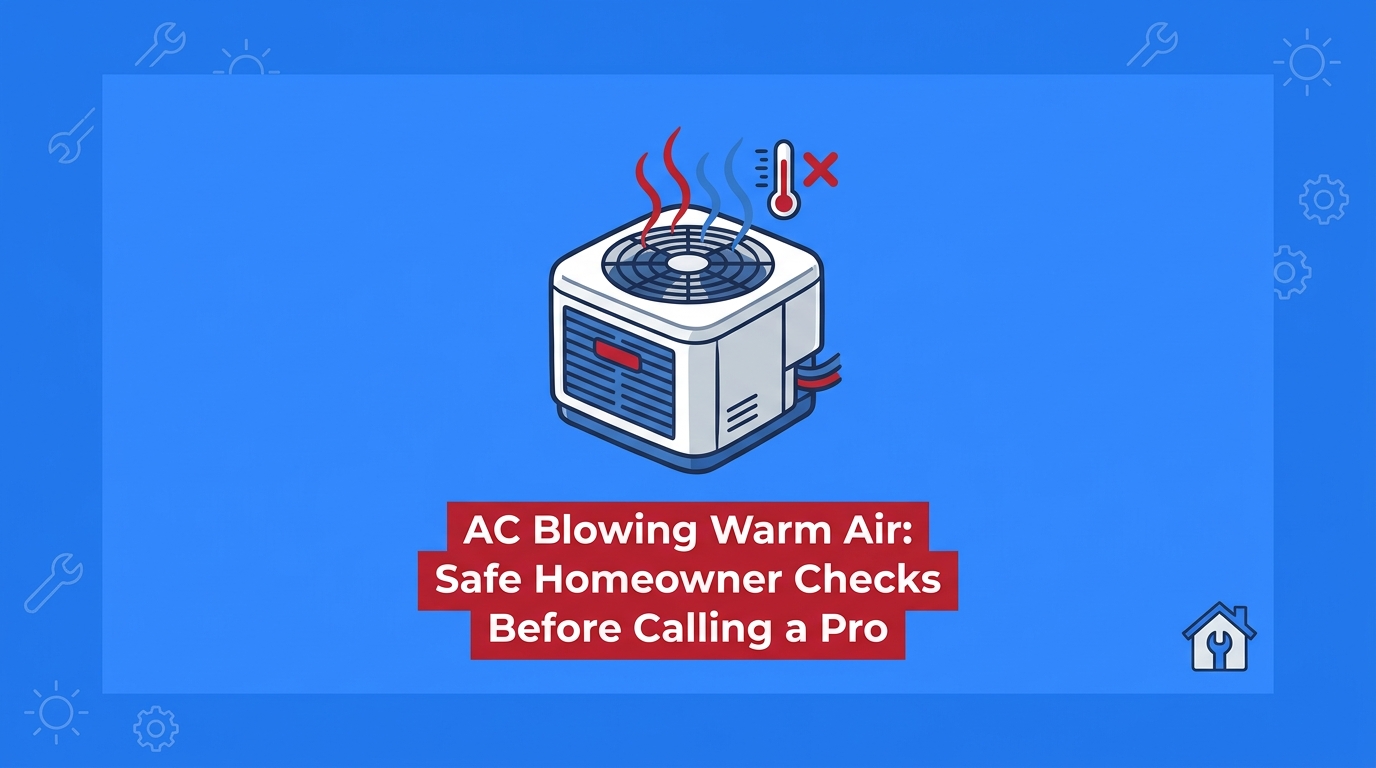 AC Blowing Warm Air: Safe Homeowner Checks Before Calling a Pro