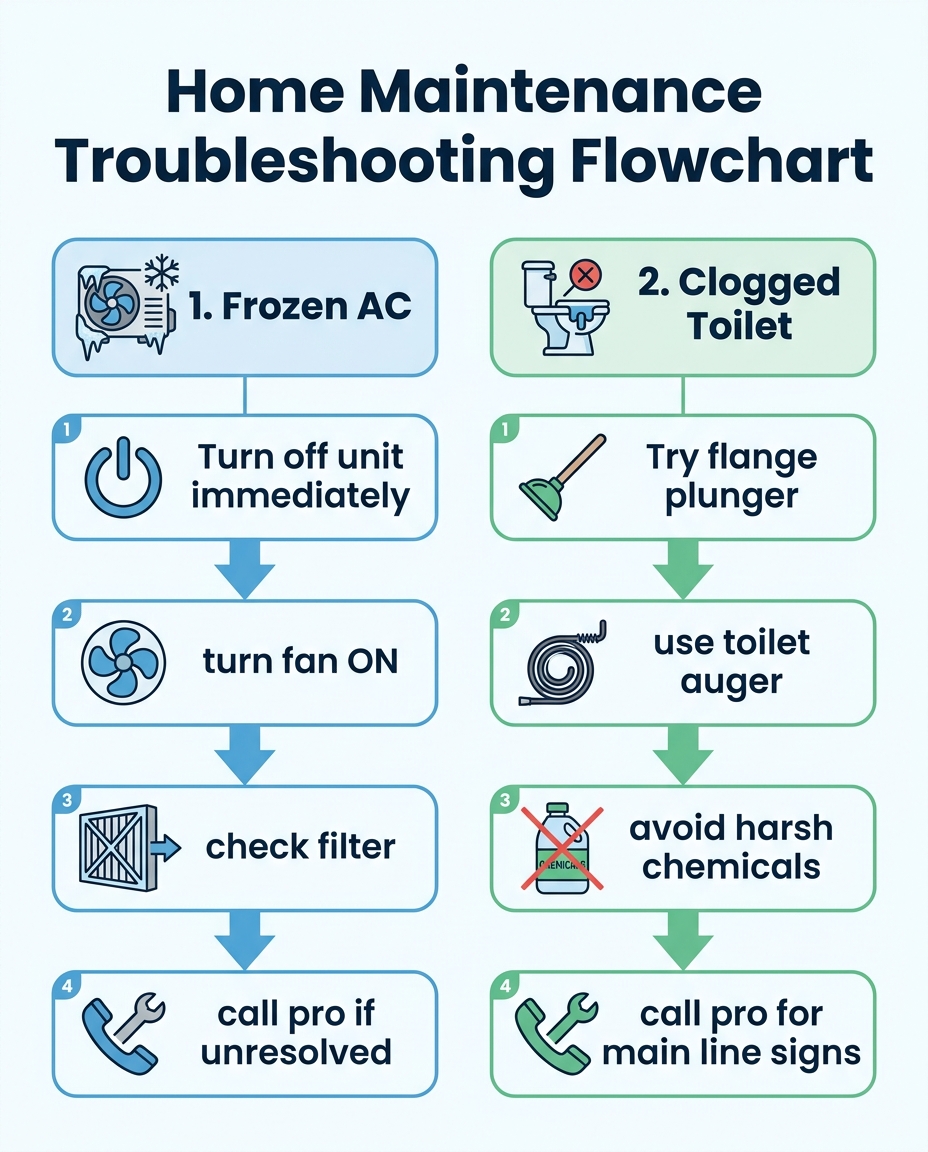 Home Maintenance Troubleshooting Flowchart
