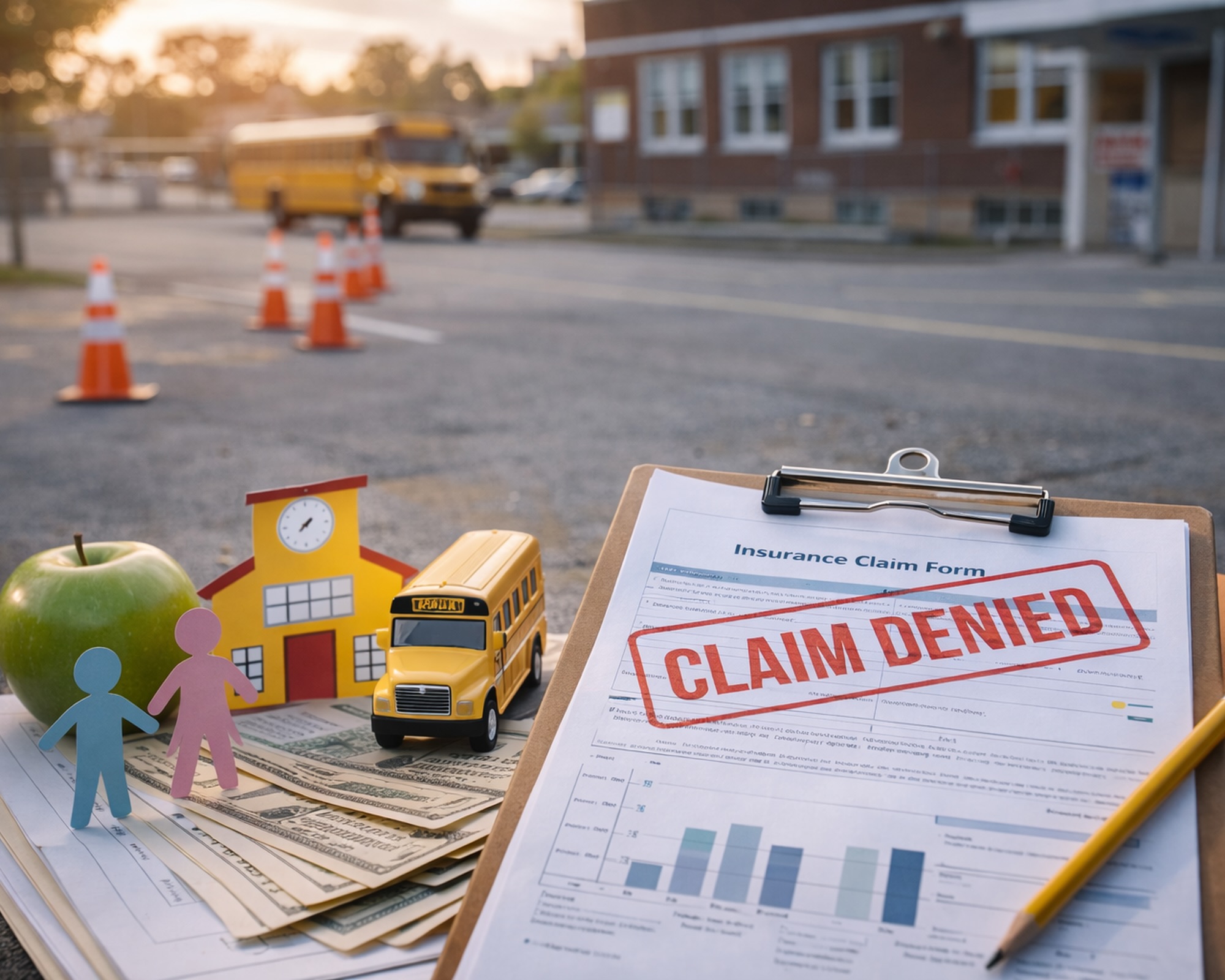 Claim denied with school motif