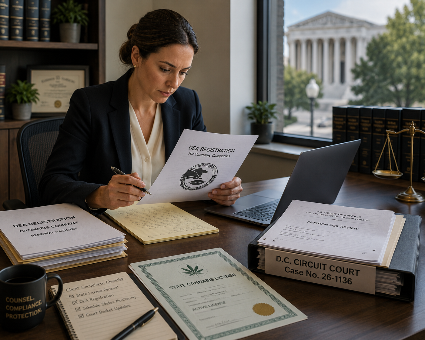 Woman at desk