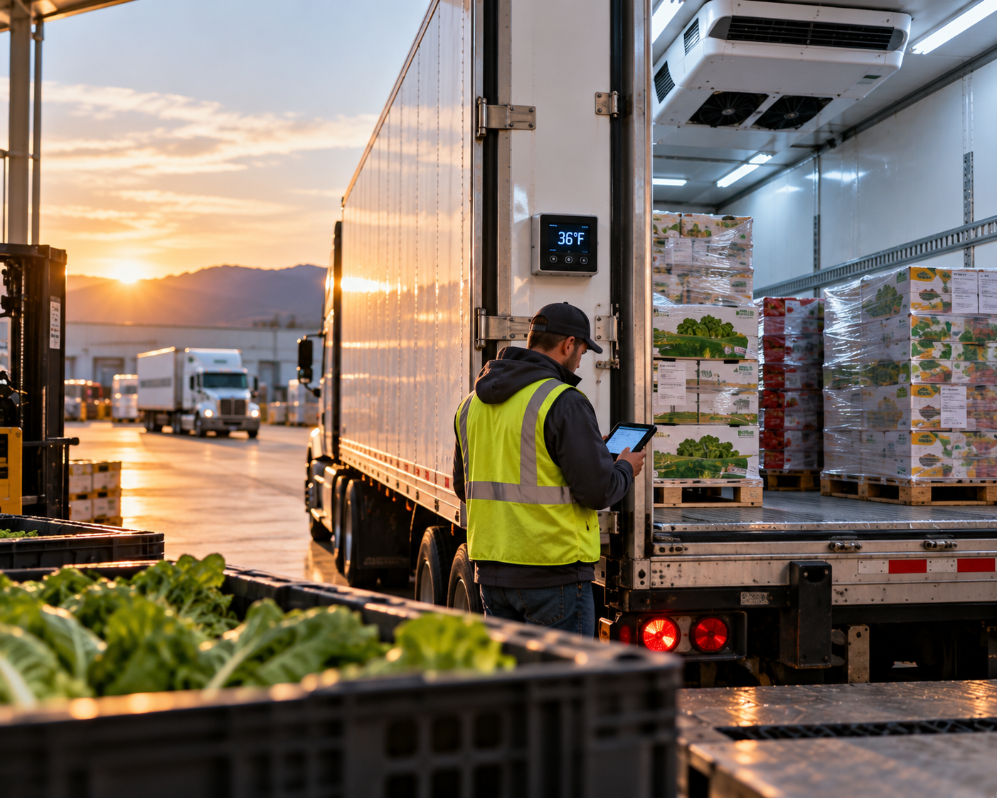Man at back of refer truck
