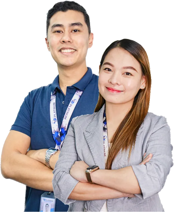 A man and a woman standing next to each other.