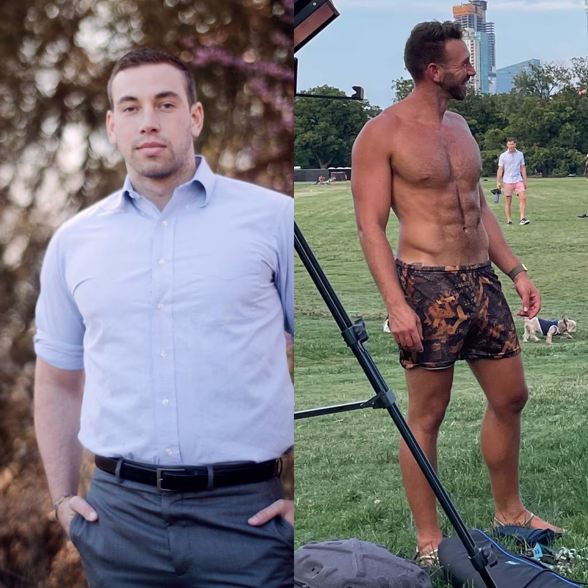 before and after of Chris bates