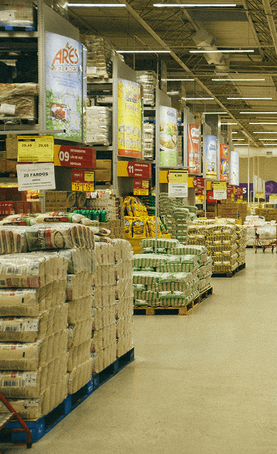 Retail pre-engineered metal building with structural steel components