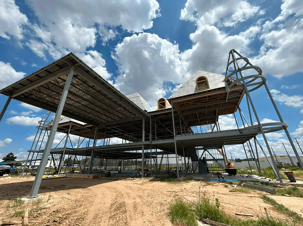 Sterling Manor PEB Banquet Hall Sterling Manor PEB banquet hall with structural steel solutions