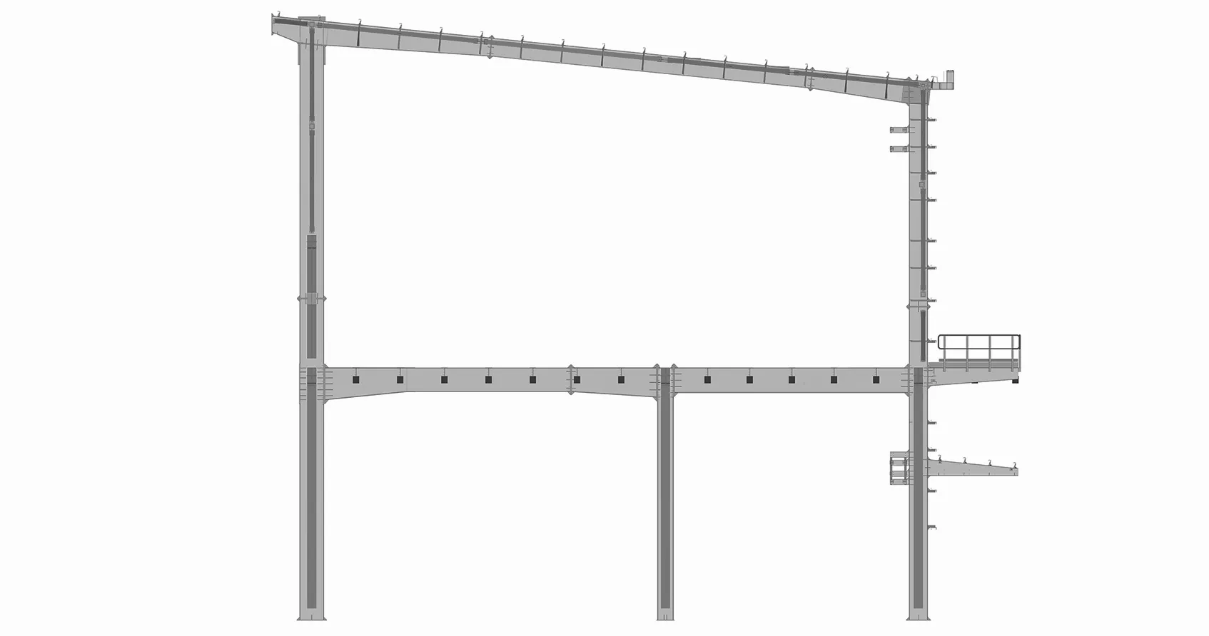 PHX Lean-To PEB Structure PHX Lean-To for Pre-Engineered Metal Building Fabrication