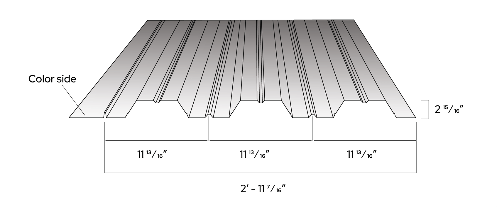 15/16 Inch Deep Deck for Pre-Engineered Metal Buildings