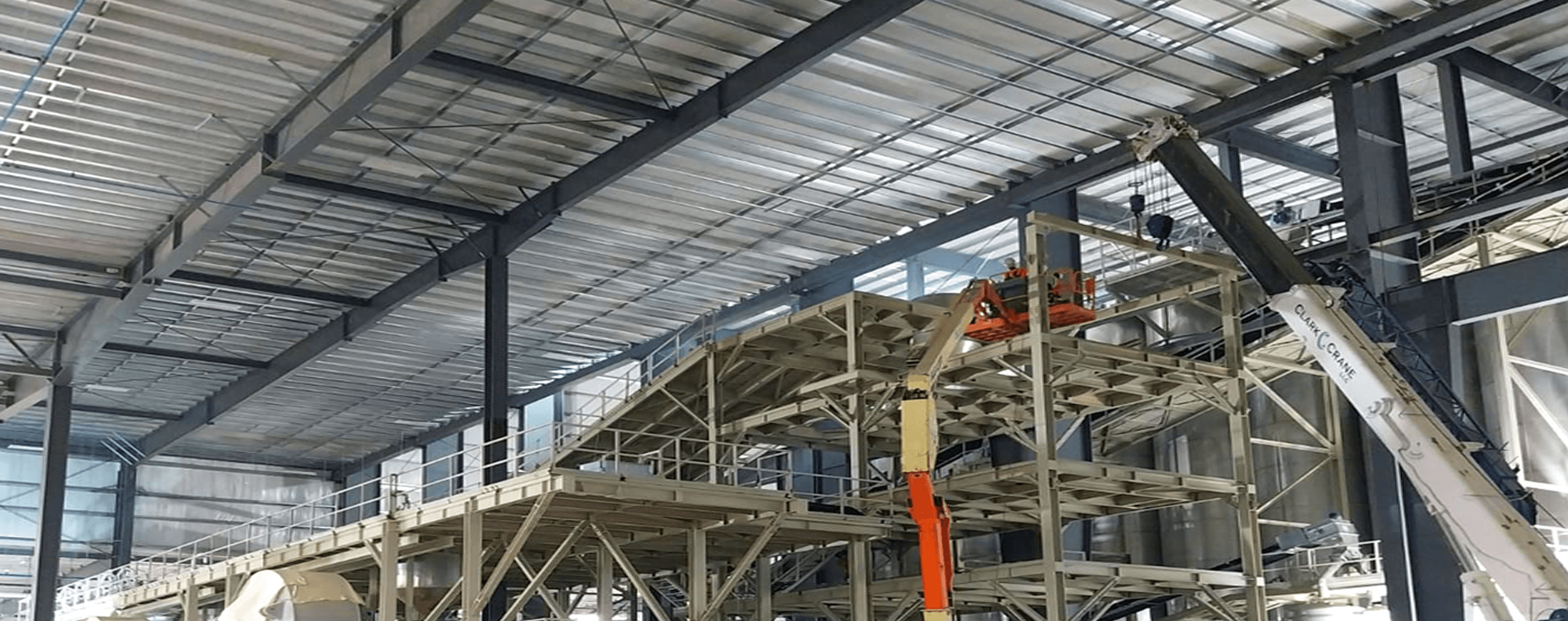 Pre-engineered metal building by Portobello, showcasing structural steel construction and design.