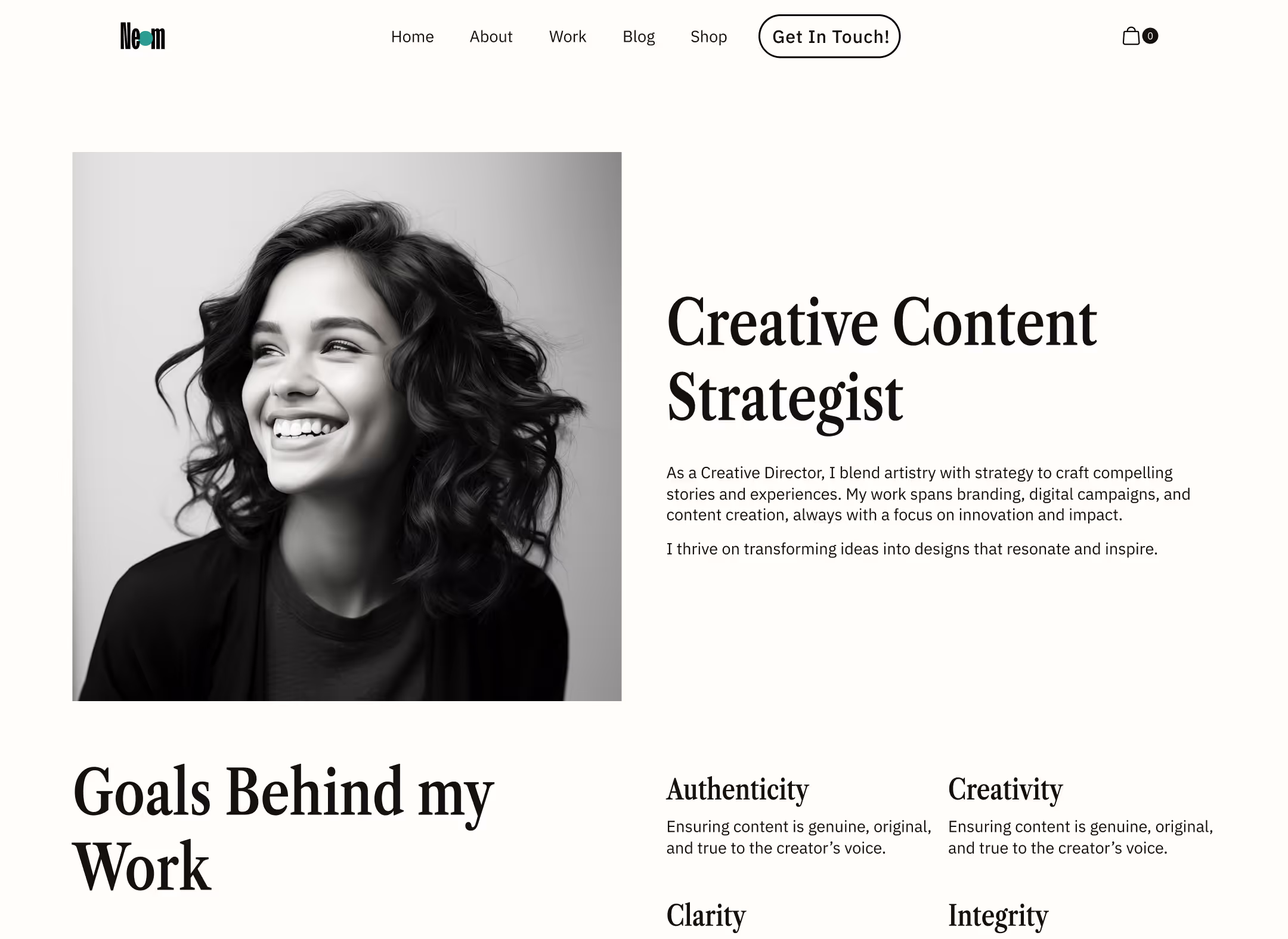 Neom Portfolio Template - Designed by Azwedo.com and Wedoflow.comv