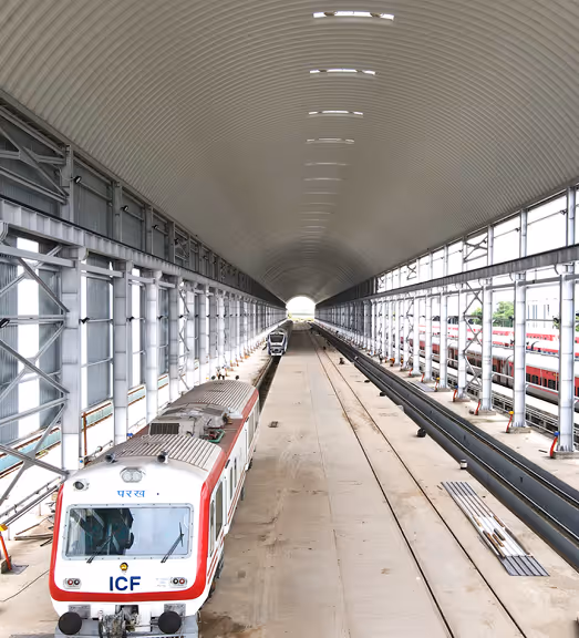 Proflex Arch Roofing for Vande Bharat Train Shed
